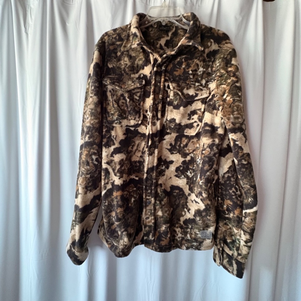 Veil Camo Men's Rimfire Shirt/Jacket Snap Closure Front, Cuffs & Chest Pockets M